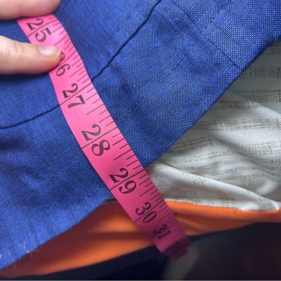 Manuel Ritz Men’s Blue 100% Linen Blend Blazer in 40R Tailored Two Button Jacket - Picture 11 of 11